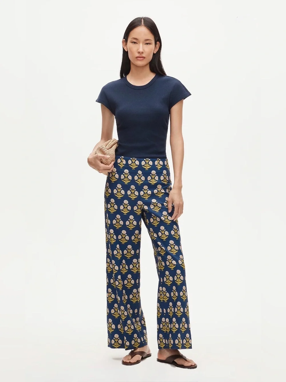 J. Crew Rori pant in marigold block print , Size 6